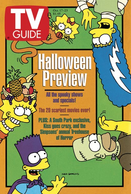Halloween Preview — TV Guide Magazine cover, October 17, 1998