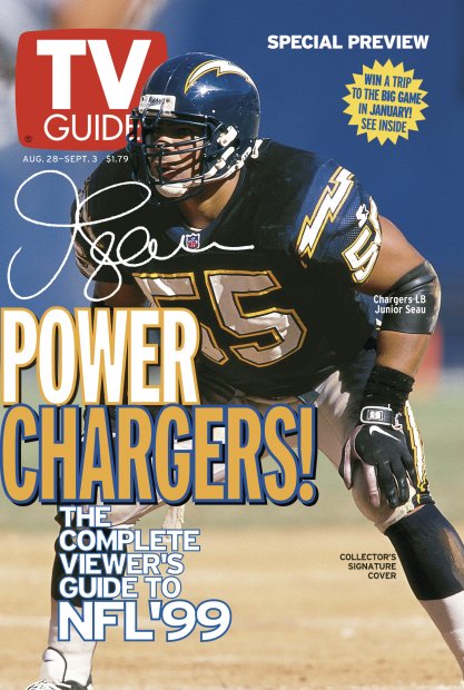 TV Guide cover - Junior Seau - August 28, 1999