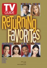 TV Guide cover - Jennifer Aniston, Roma Downey, David Duchovny, Katie Holmes, D.L. Hughley, Ray Romano - September 4, 1999
