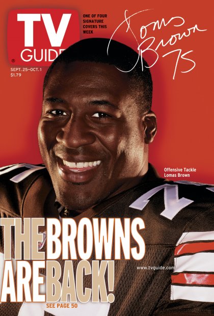 TV Guide cover - Lomas Brown - September 25, 1999