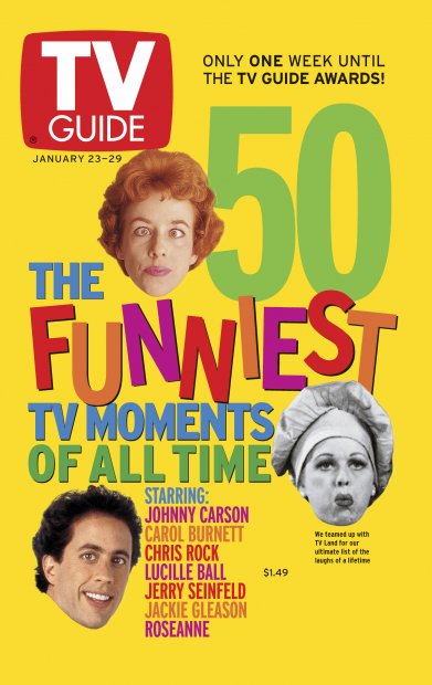 TV Guide cover - Lucille Ball, Carol Burnett, Jerry Seinfeld - January 23, 1999