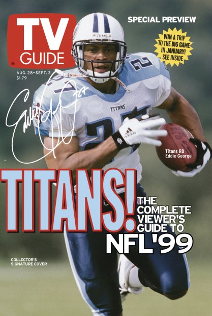 TV Guide cover - Eddie George - August 28, 1999