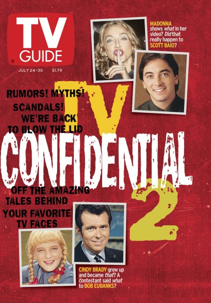 TV Guide cover - Scott Baio, Bob Eubanks, Madonna, Susan Olsen - July 24, 1999