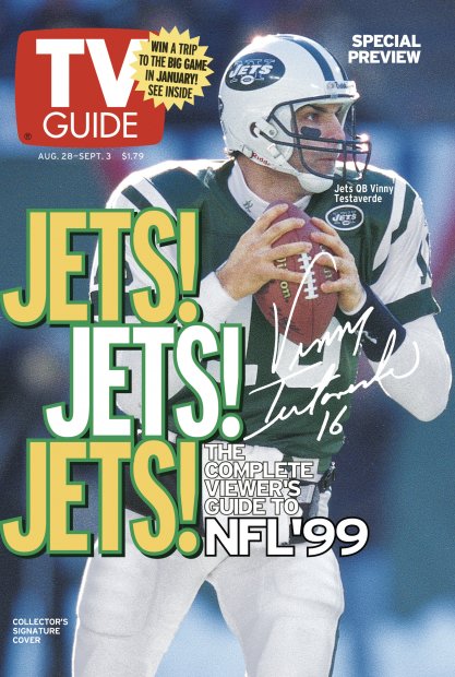 TV Guide cover - Vinny Testaverde - August 28, 1999