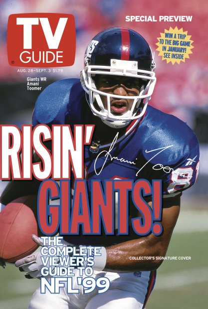 TV Guide cover - Amani Toomer - August 28, 1999