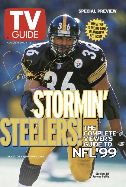 TV Guide cover - Jerome Bettis - August 28, 1999