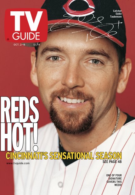 TV Guide cover - Eddie Taubensee - October 2, 1999