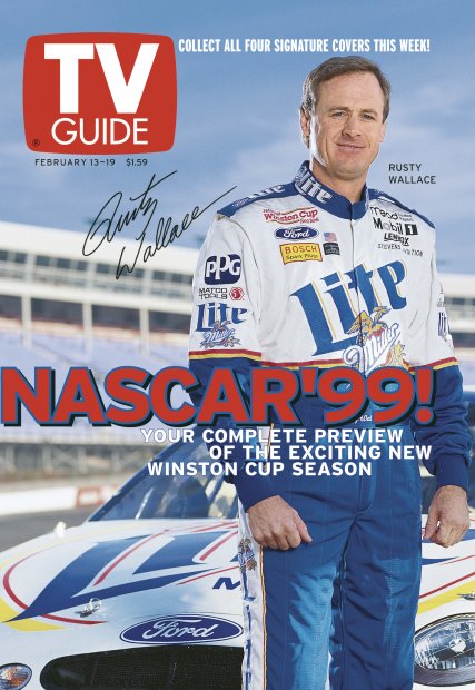TV Guide cover - Rusty Wallace - February 13, 1999