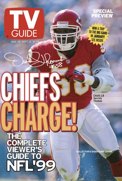 TV Guide cover - Derrick Thomas - August 28, 1999