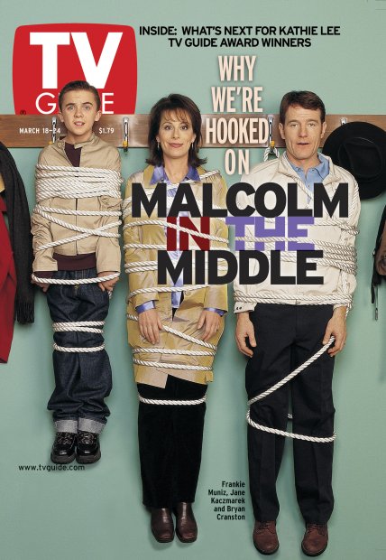 TV Guide cover - Bryan Cranston, Jane Kaczmarek, Frankie Muniz - March 18, 2000