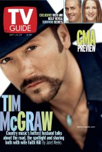 TV Guide cover - Richard Hatch, Tim McGraw, Kelly Wiglesworth - September 23, 2000