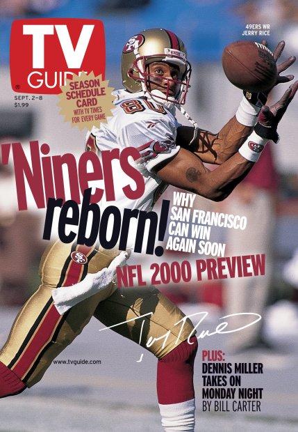 TV Guide cover - Jerry Rice - September 2, 2000