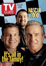 TV Guide cover - Dale Jarrett, Jason Jarrett, Ned Jarrett - February 12, 2000
