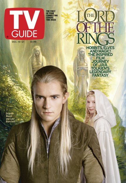 TV Guide cover - Cate Blanchett, Orlando Bloom - December 15, 2001