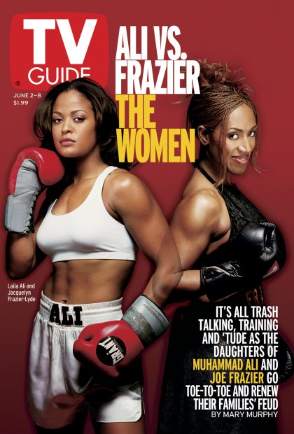 TV Guide cover - Laila Ali, Jacquelyn Frazier-Lyde - June 2, 2001