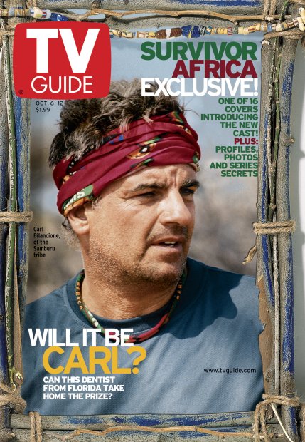 TV Guide cover - Carl Bilancione - October 6, 2001