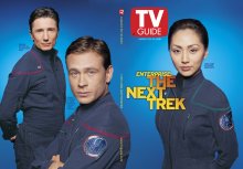 TV Guide cover - Dominic Keating, Linda Park, Connor Trinneer - August 25, 2001