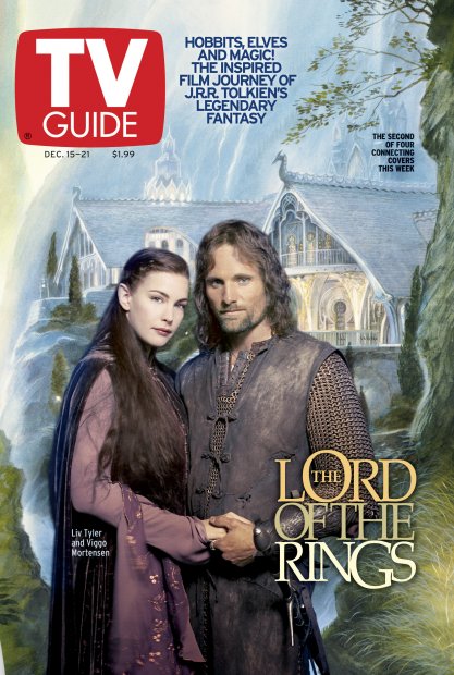 TV Guide cover - Viggo Mortensen, Liv Tyler - December 15, 2001