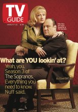 TV Guide cover - Edie Falco, James Gandolfini - March 17, 2001