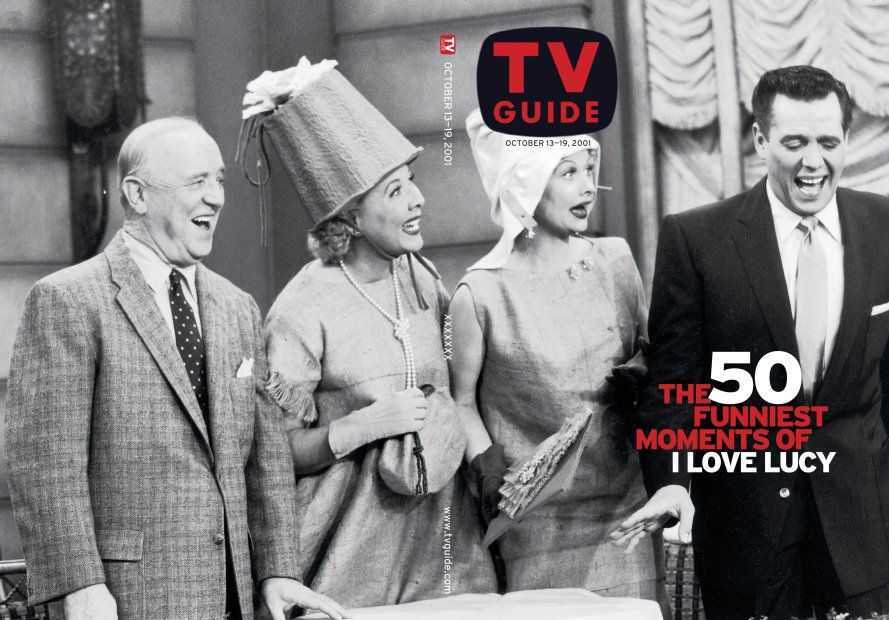 TV Guide cover - Desi Arnaz, Lucille Ball, William Frawley, Vivian Vance - October 13, 2001