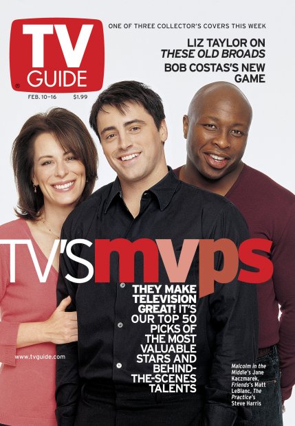 TV Guide cover - Steve Harris, Jane Kaczmarek, Matt LeBlanc - February 10, 2001
