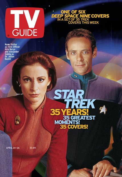 TV Guide cover - Alexander Siddig, Nana Visitor - April 20, 2002