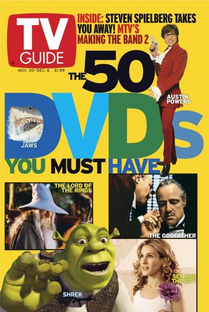 TV Guide cover - Marlon Brando, Ian McKellan, Mike Myers, Sarah Jessica Parker, Shrek - November 30, 2002