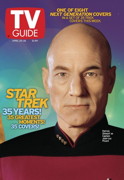 TV Guide cover - Patrick Stewart - April 20, 2002