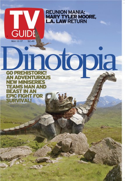 TV Guide cover - Dinotopia - May 11, 2002