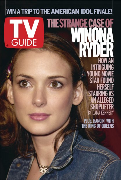 TV Guide cover - Winona Ryder - August 10, 2002