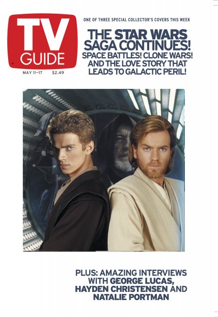 TV Guide cover - Hayden Christensen, Alec Guinness, Ewan McGregor - May 11, 2002