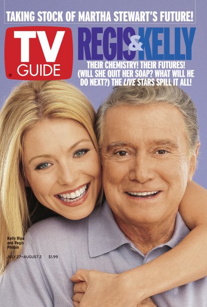 TV Guide cover - Regis Philbin, Kelly Ripa - July 27, 2002