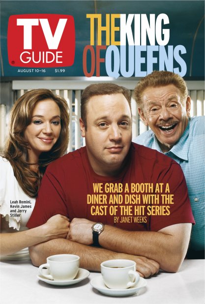 TV Guide cover - Kevin James, Leah Remini, Jerry Stiller - August 10, 2002