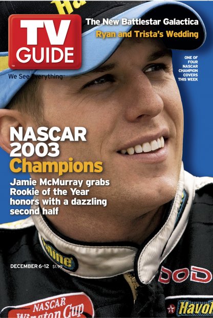 TV Guide cover - Jamie McMurray - December 6, 2003