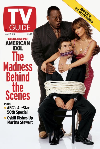 TV Guide cover - Paula Abdul, Simon Cowell, Randy Jackson - May 17, 2003