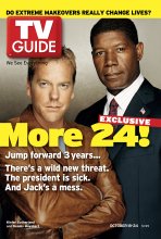 TV Guide cover - Dennis Haysbert, Kiefer Sutherland - October 18, 2003