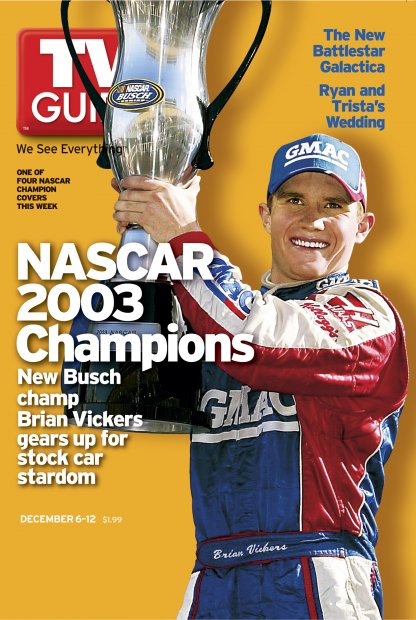 TV Guide cover - Brian Vickers - December 6, 2003