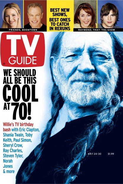 TV Guide cover - Patricia Heaton, Lisa Kudrow, Ashton Kutcher, Neal McDonough, Willie Nelson - May 24, 2003