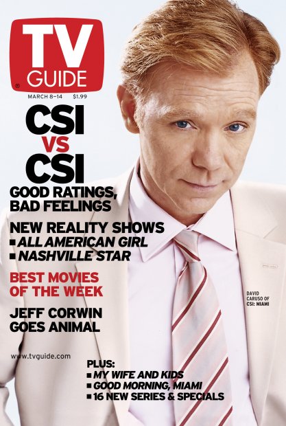 TV Guide cover - David Caruso - March 8, 2003