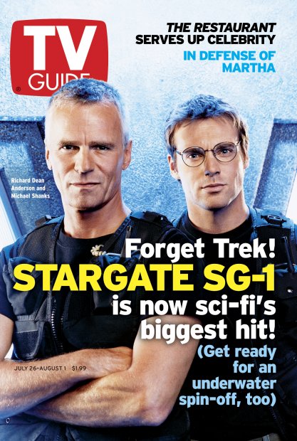 TV Guide cover - Richard Dean Anderson, Michael Shanks - July 26, 2003