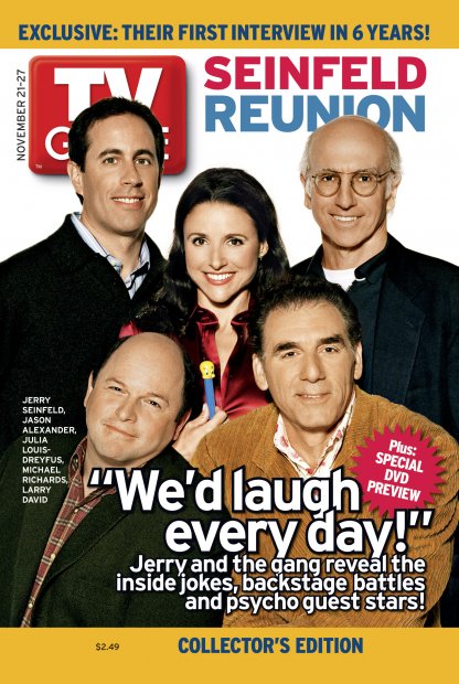TV Guide cover - Jason Alexander, Larry David, Julia Louis-Dreyfus, Michael Richards, Jerry Seinfeld - November 21, 2004