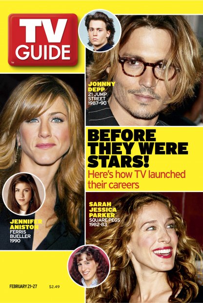 TV Guide cover - Jennifer Aniston, Johnny Depp, Sarah Jessica Parker - February 21, 2004