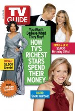 TV Guide cover - Jennifer Aniston, Katie Couric, Brad Pitt, Oprah Winfrey - July 18, 2004