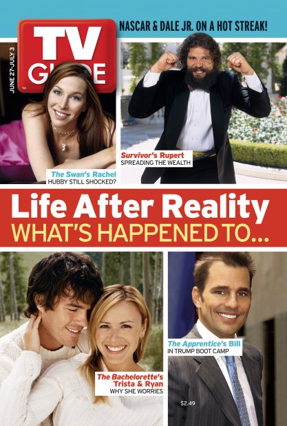 TV Guide cover - Rupert Boneham, Rachel Love Fraser, Bill Rancic, Trista Rehn, Ryan Sutter - June 27, 2004