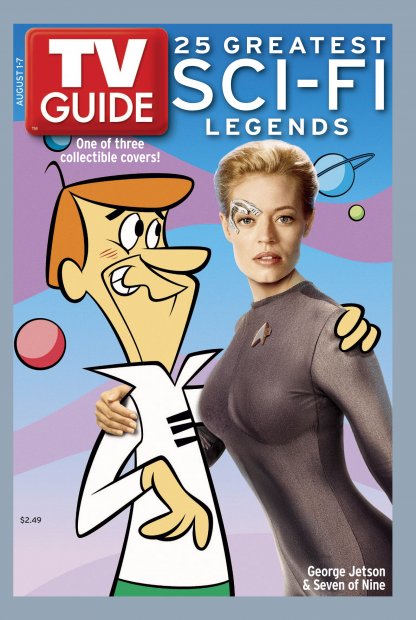 TV Guide cover - George Jetson, Jeri Ryan - August 1, 2004