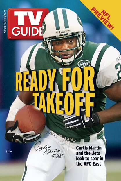 TV Guide cover - Curtis Martin - September 5, 2004