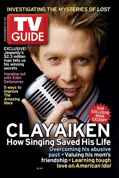 TV Guide cover - Clay Aiken - November 14, 2004