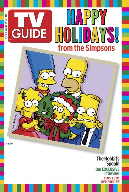 TV Guide cover - Bart Simpson, Homer Simpson, Lisa Simpson, Maggie Simpson, Marge Simpson, The Simpsons - December 12, 2004