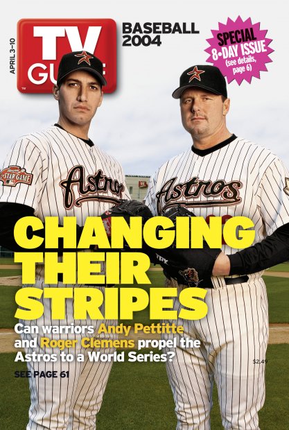 TV Guide cover - Roger Clemens, Andy Pettitte - April 3, 2004