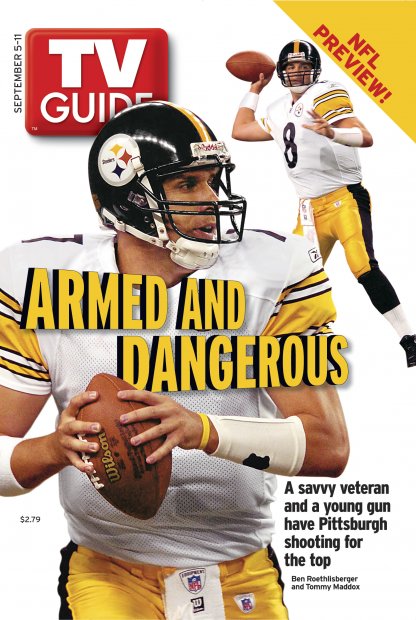 TV Guide cover - Tommy Maddox, Ben Roethlisberger - September 5, 2004